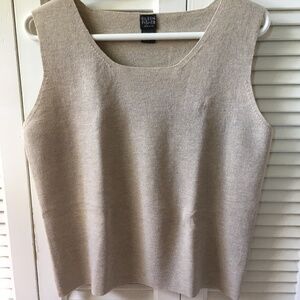 Eileen Fisher wool sleeveless sweater tank, size medium